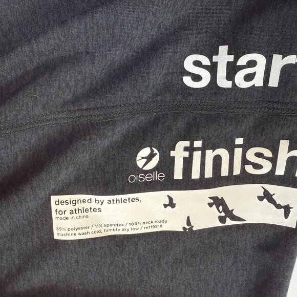 New NWT Oiselle x Head & Hands Collaboration Scarf. Dark Gray Black, RARE - Picture 6 of 7